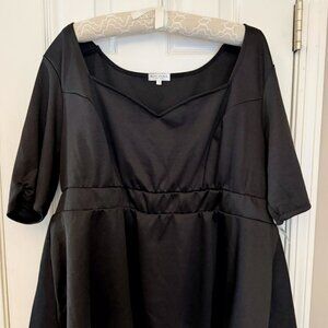 NWT Black Peplum Kiyonna Top Size 3 (22/24)